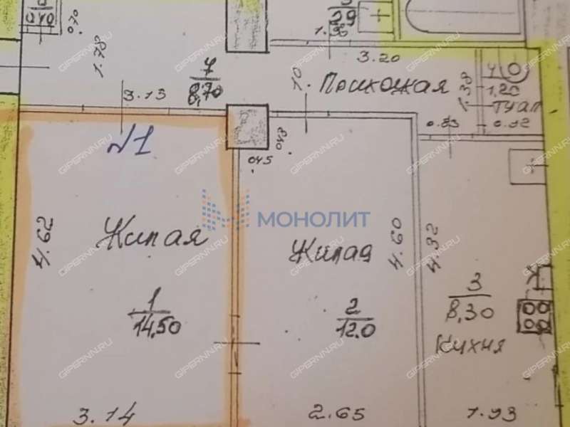 двухкомнатная квартира на улице Космонавта Комарова дом 17
