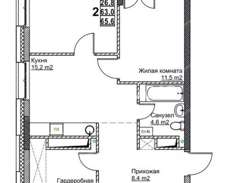 2-komnatnaya-ul-betankura-d-7 фото