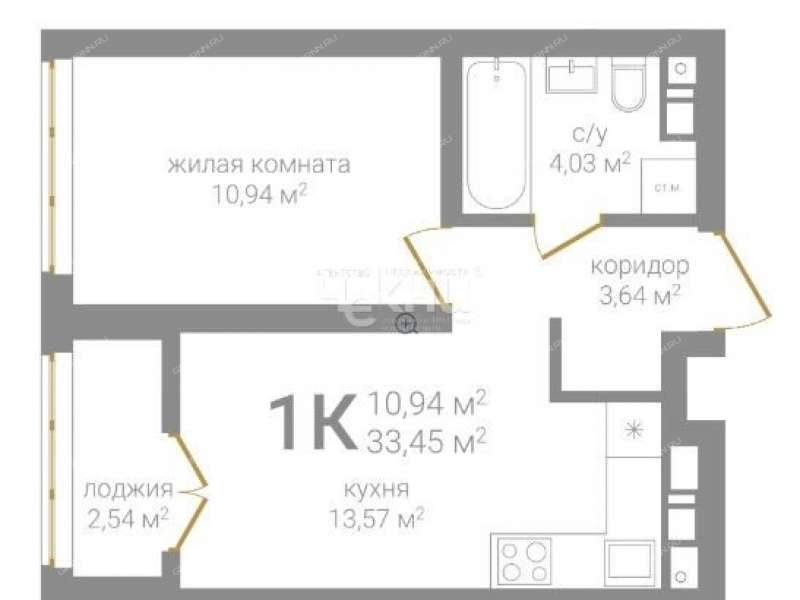 однокомнатная квартира на Казанском шоссе