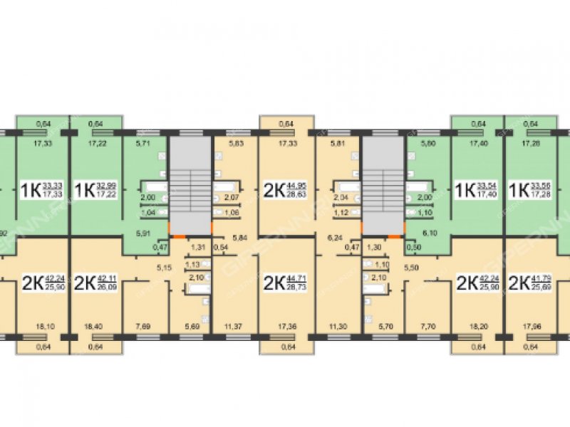двухкомнатная квартира на проспекте Свердлова дом 84 город Дзержинск