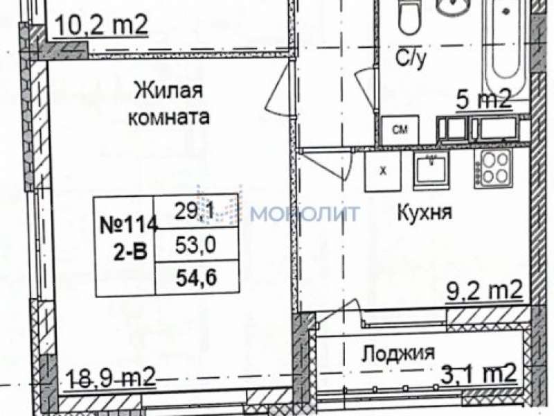 двухкомнатная квартира на улице Глеба Успенского дом 1 к8