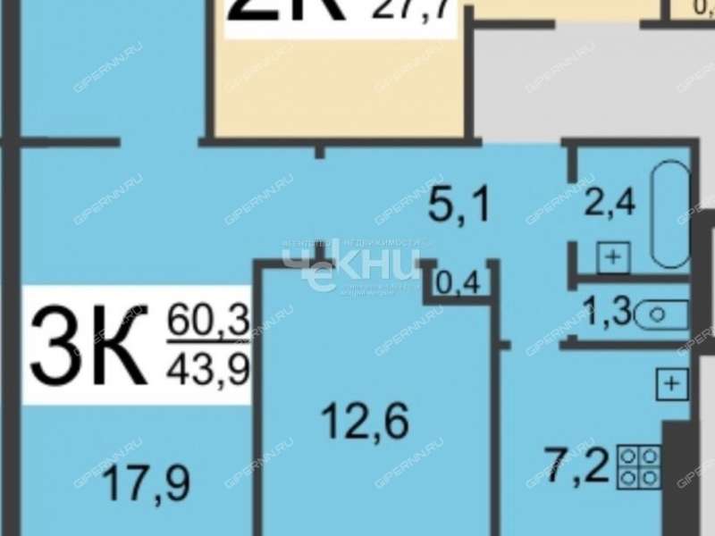 комната в доме 15 на улице Старых Производственников
