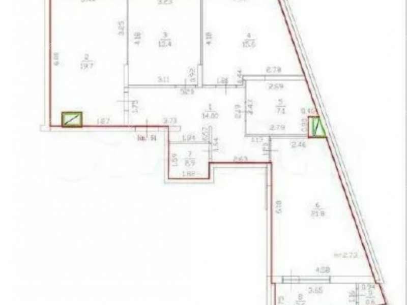 трёхкомнатная квартира на улице Маршала Баграмяна дом 3