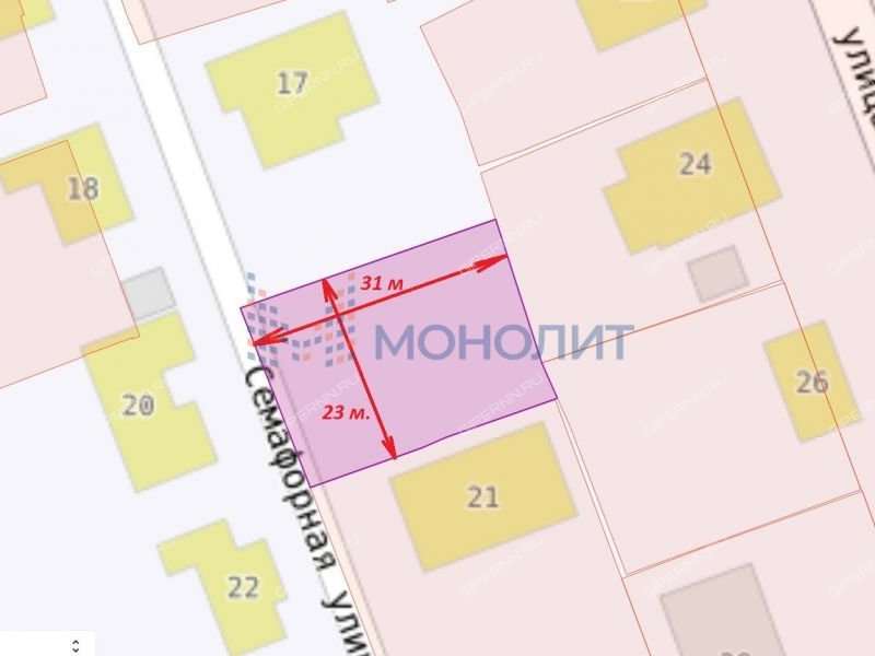 земельный участок 7 соток Семафорная улица