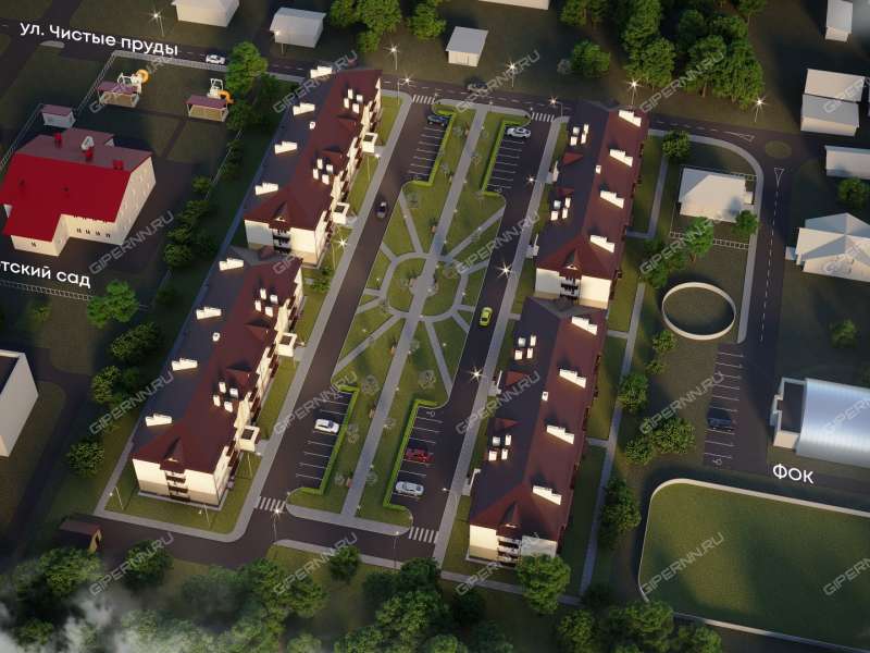 двухкомнатная квартира в ЖК Чистые Пруды посёлок Буревестник