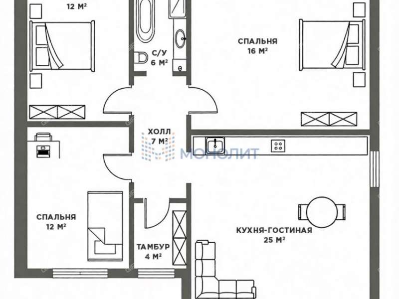 дом на Приозёрной улице деревня Крутая