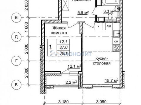 1-komnatnaya-prosp-geroev-donbassa-d-10 фото