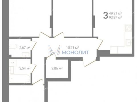 3-komnatnaya-ul-pravdinskaya-d-43 фото