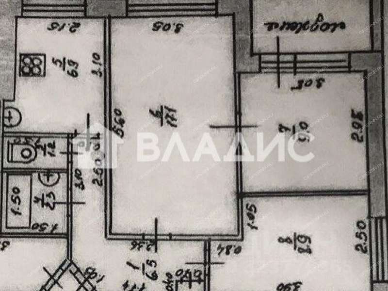 трёхкомнатная квартира на улице Адмирала Васюнина дом 1 к2