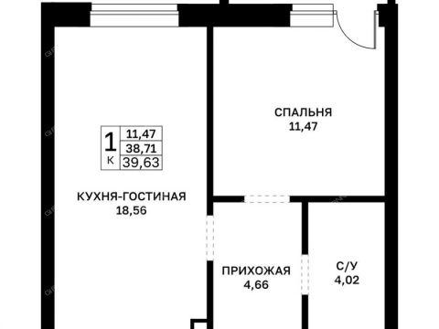 1-komnatnaya-v-granicah-ulic-strazh-revolyucii-gvardeycev-50-letiya-pobedy-evgeniya-nikonova-17 фото