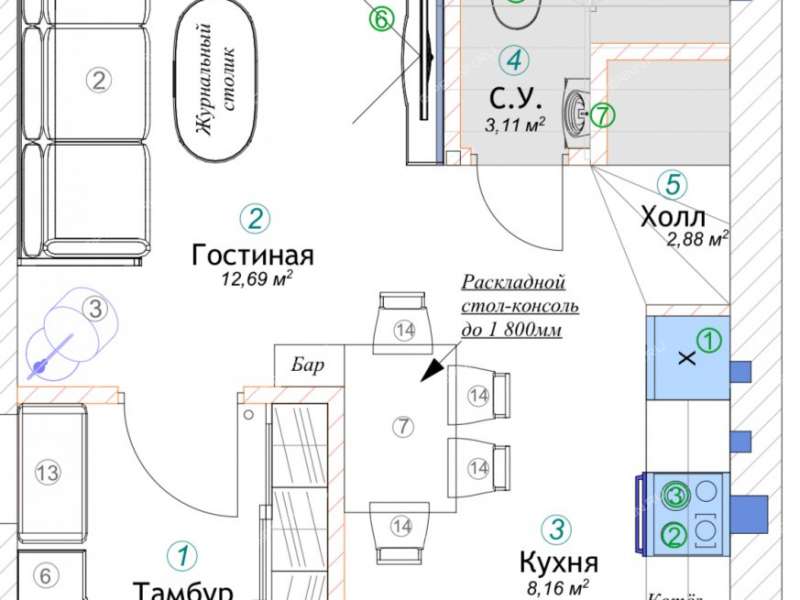 дом в деревне Новая