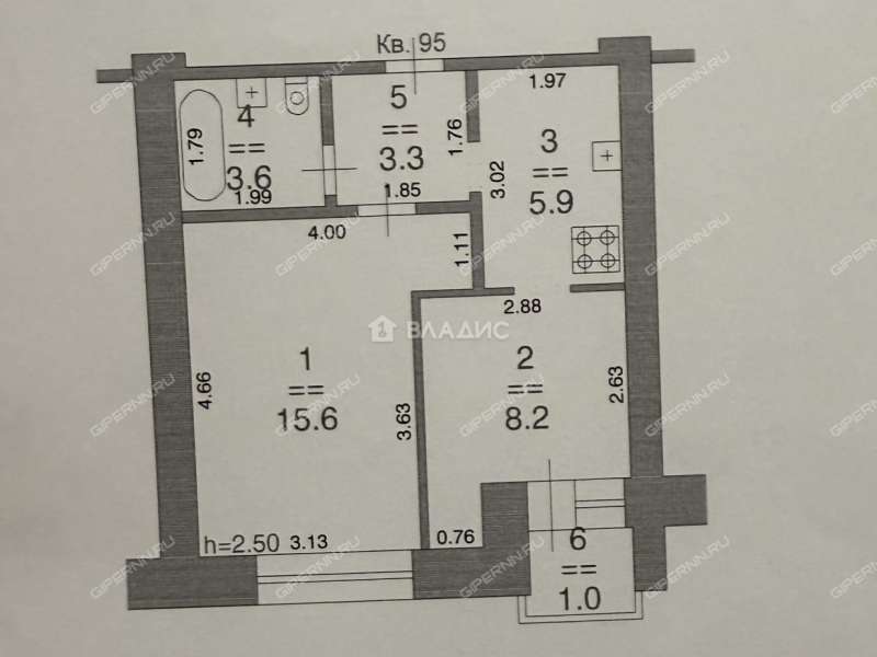однокомнатная квартира на улице Александра Люкина дом 4