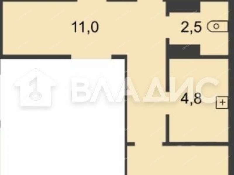 двухкомнатная квартира на улице Академика Сахарова дом 109 к1