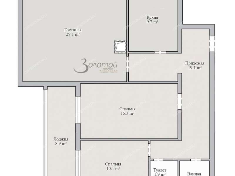 трёхкомнатная квартира на улице Аркадия Гайдара дом 26