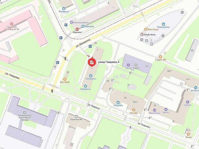 помещение под офис на улице Чаадаева
