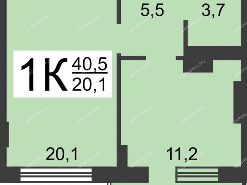 однокомнатная квартира на Красноармейской улице дом 26 город Дзержинск