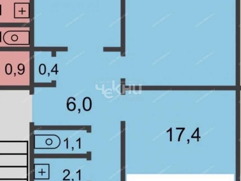 трёхкомнатная квартира на улице имени Генерала Ивлиева дом 33