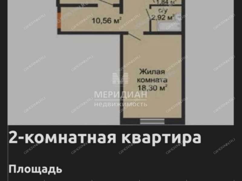 двухкомнатная квартира на Бурнаковской улице дом 117