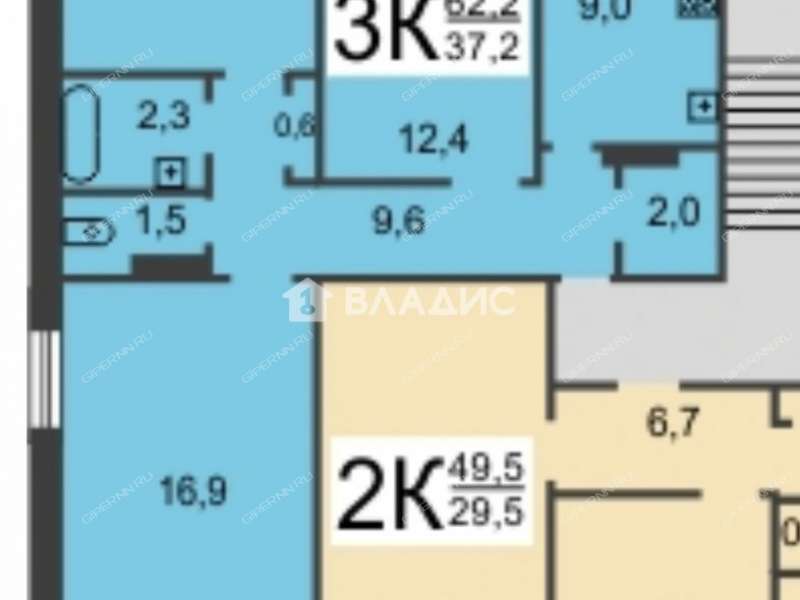 трёхкомнатная квартира на улице Аркадия Гайдара дом 18