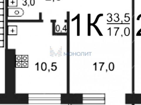 1-komnatnaya-prosp-busygina-d-9 фото